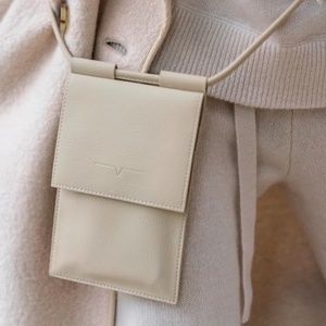VON HOLZHAUSEN Leather Crossbody Shoulder Micro Phone Bag & Wallet - Modern